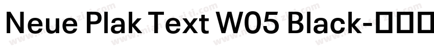 Neue Plak Text W05 Black字体转换